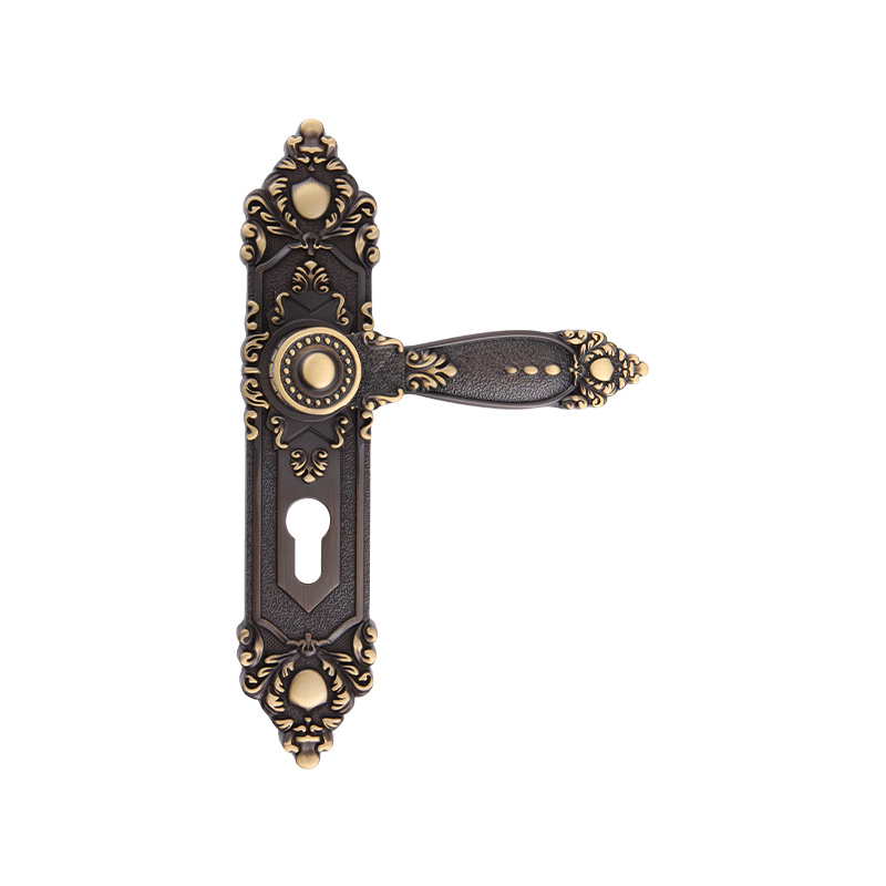 610-510 European Retro 24K Real Gold Silent Long Panel Lock Lock
