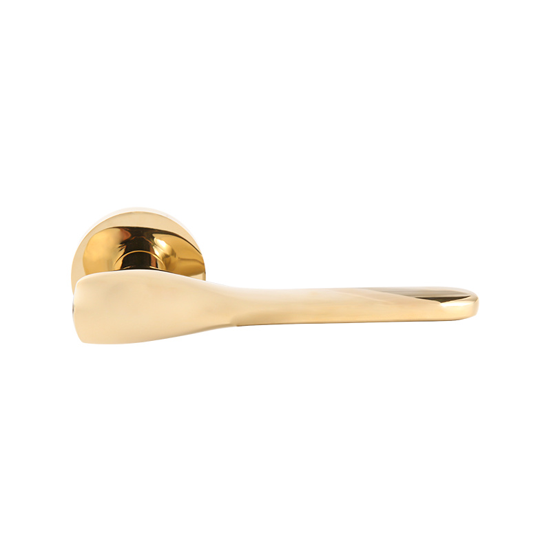 1732 French Light Luxe PVD Bright Gold Split Door Lock