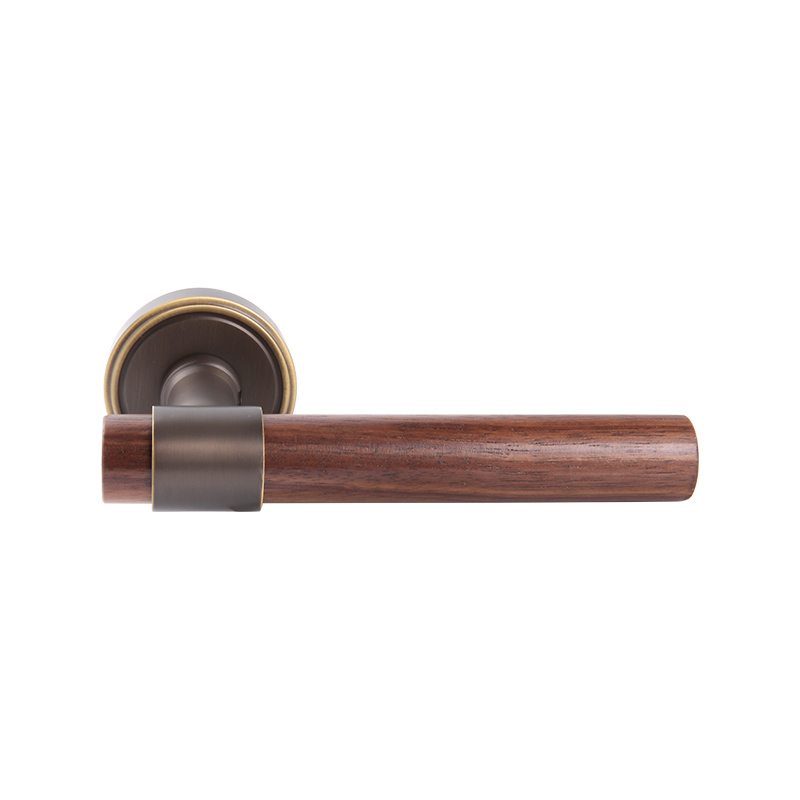 101-212 Logstijl Minimalistische binnenshuis Walnoot Wood Deurhandgreep Split Door Lock
