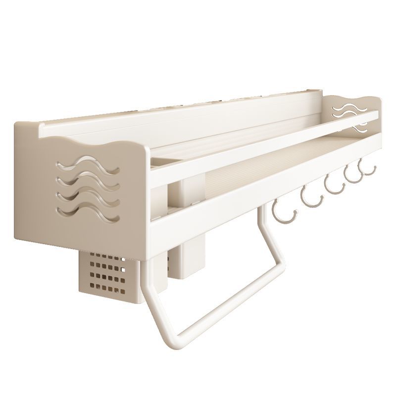 Punch-vrije wand gemonteerd geïntegreerd opbergrek keukenrek wit mes en chopstick combinatierek